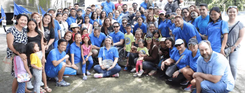 MyOutDesk virtual professionals at a MOD Movement charity event in Boystown, Philippines